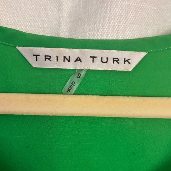 Green Trina Turk Blouse - Picture 2 of 3